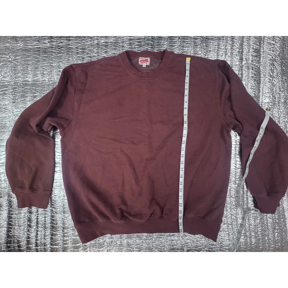 Madewell Mens Burgundy Maroon Crewneck Sweatshirt Large Cotton Blend Pullover